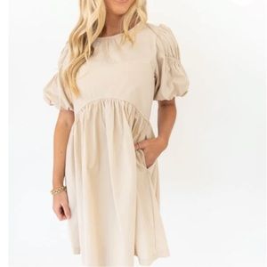 &Merci Cream Babydoll Dress